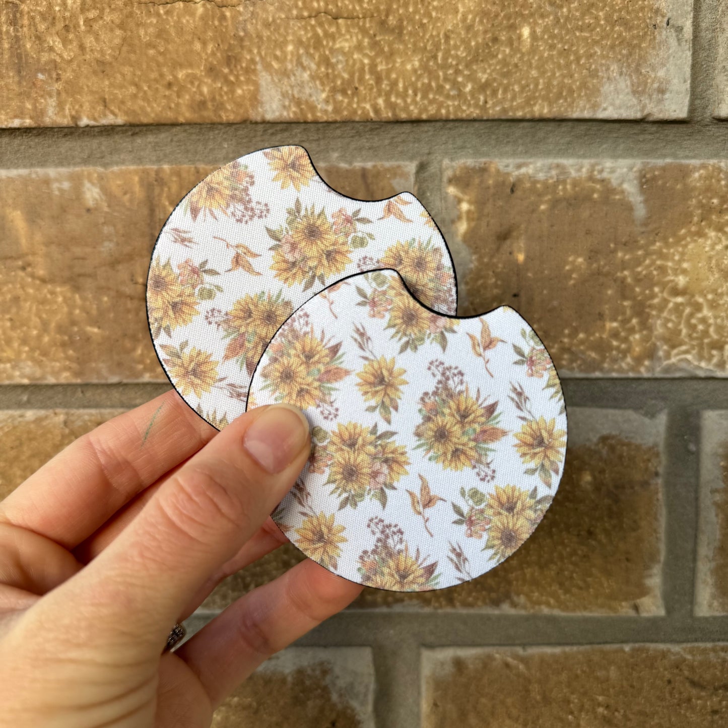 Elegant Sunflower - Car Coasters