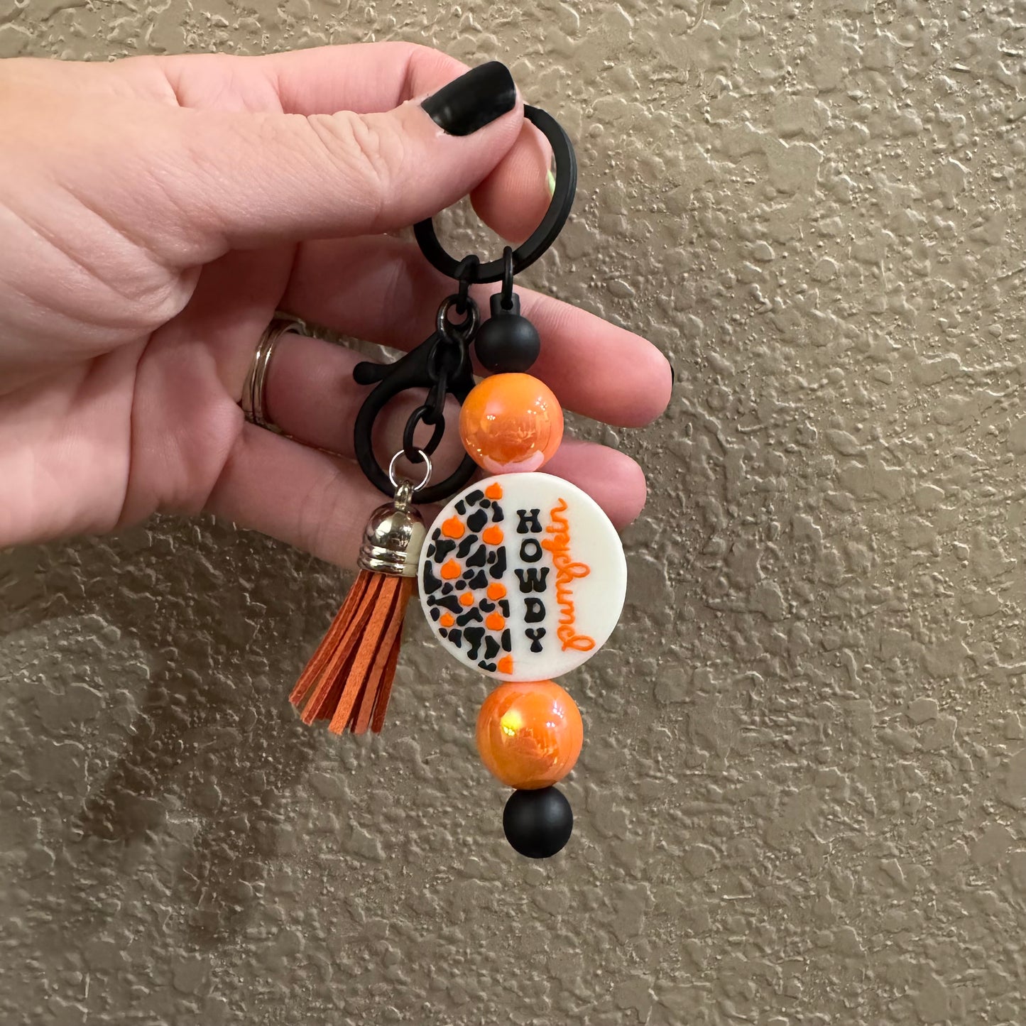 Howdy Pumpkin Car Charm