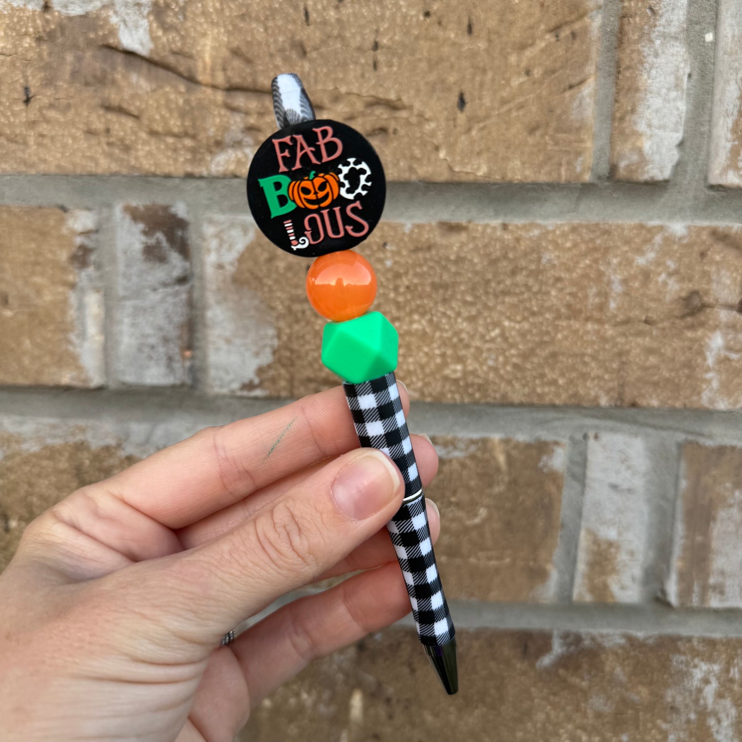 Fab-Boo-Lous Beaded Pen - Green