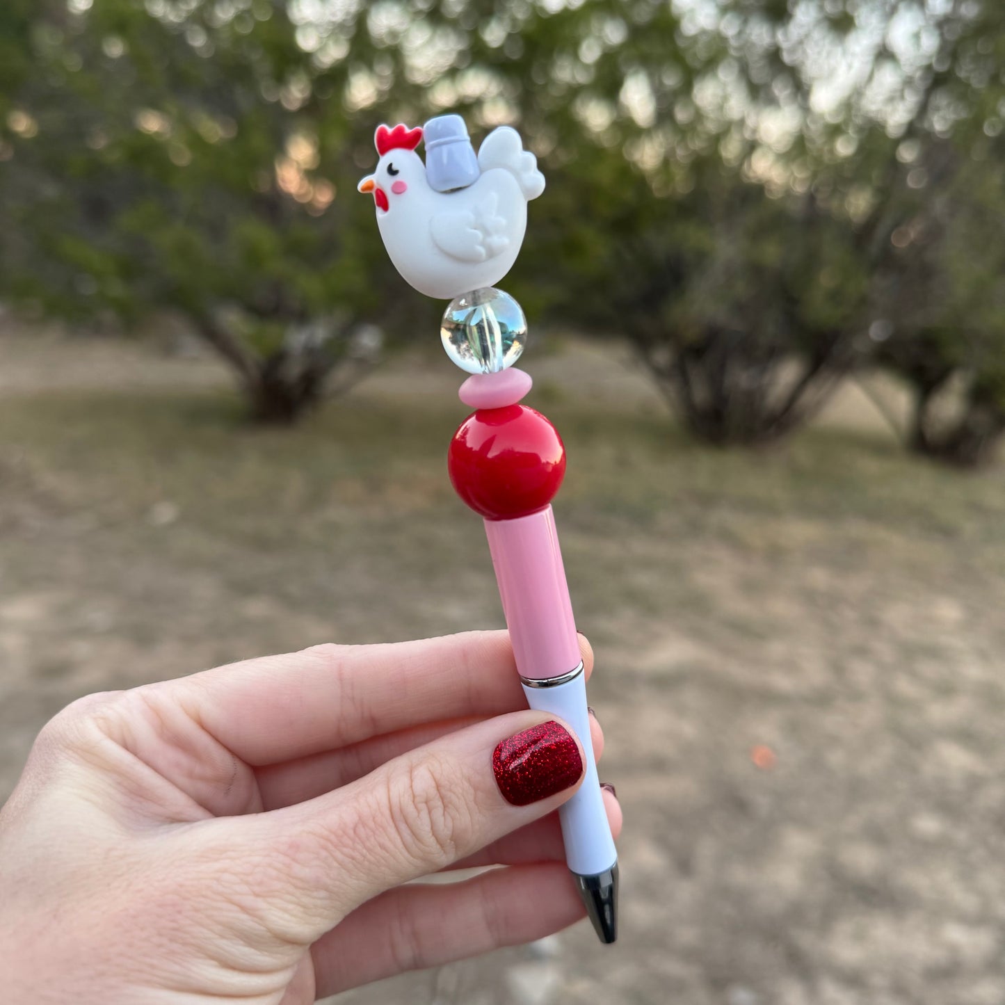 Chicken Beaded Pen
