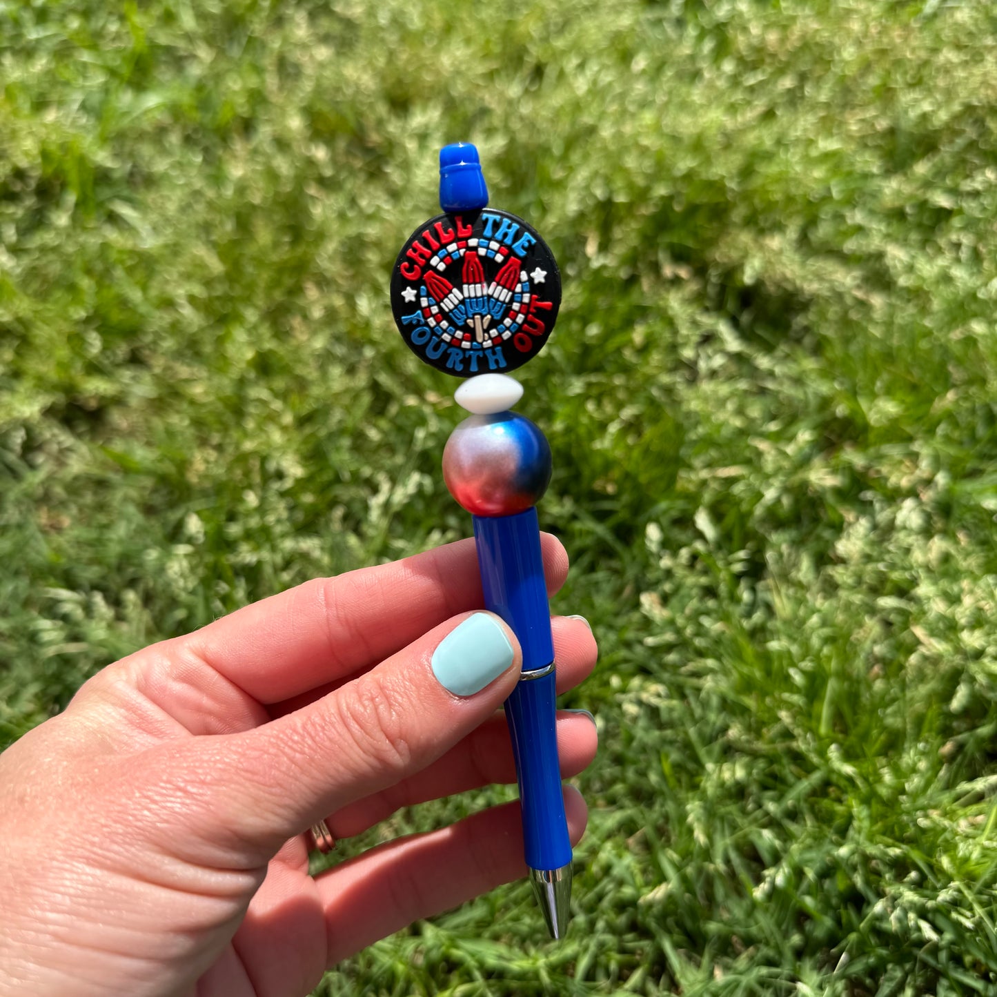 Chill the Fourth Out Beaded Pen