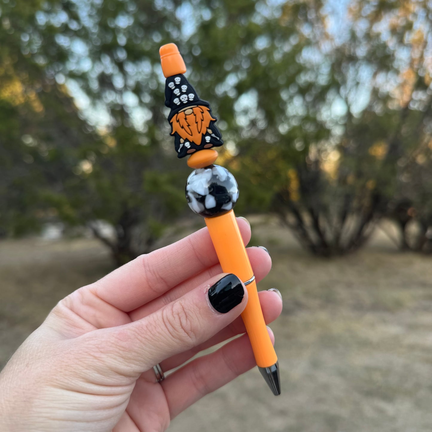 Skull Gnome Beaded Pen