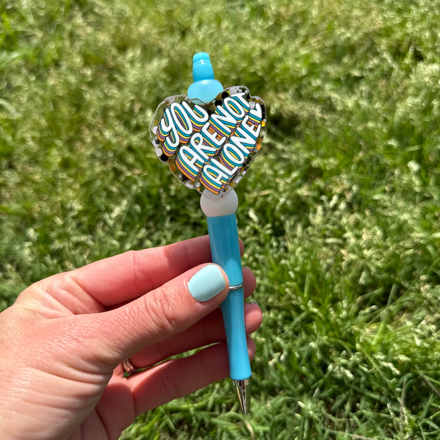 You Are Not Alone Beaded Pen