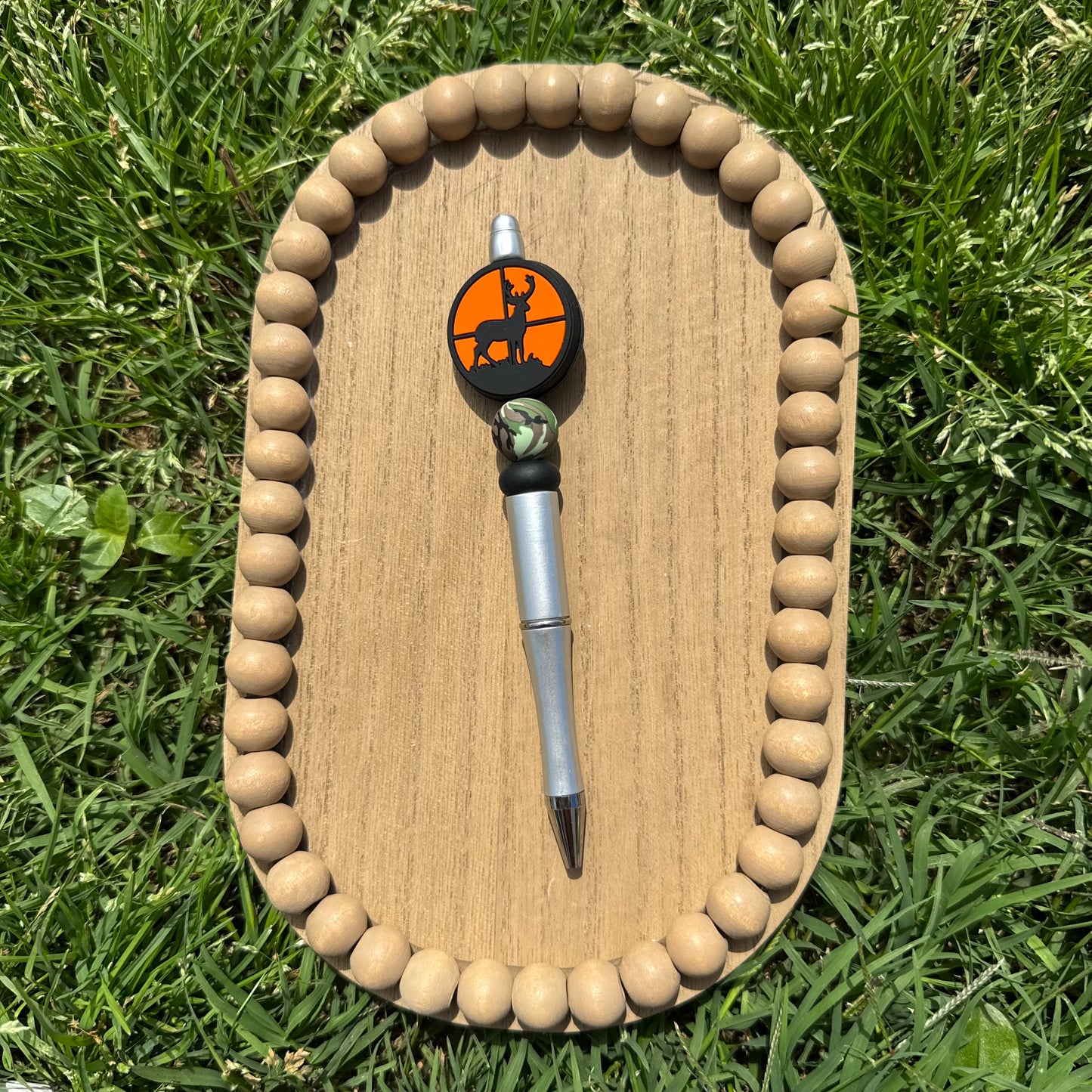Orange Hunting Beaded Pen