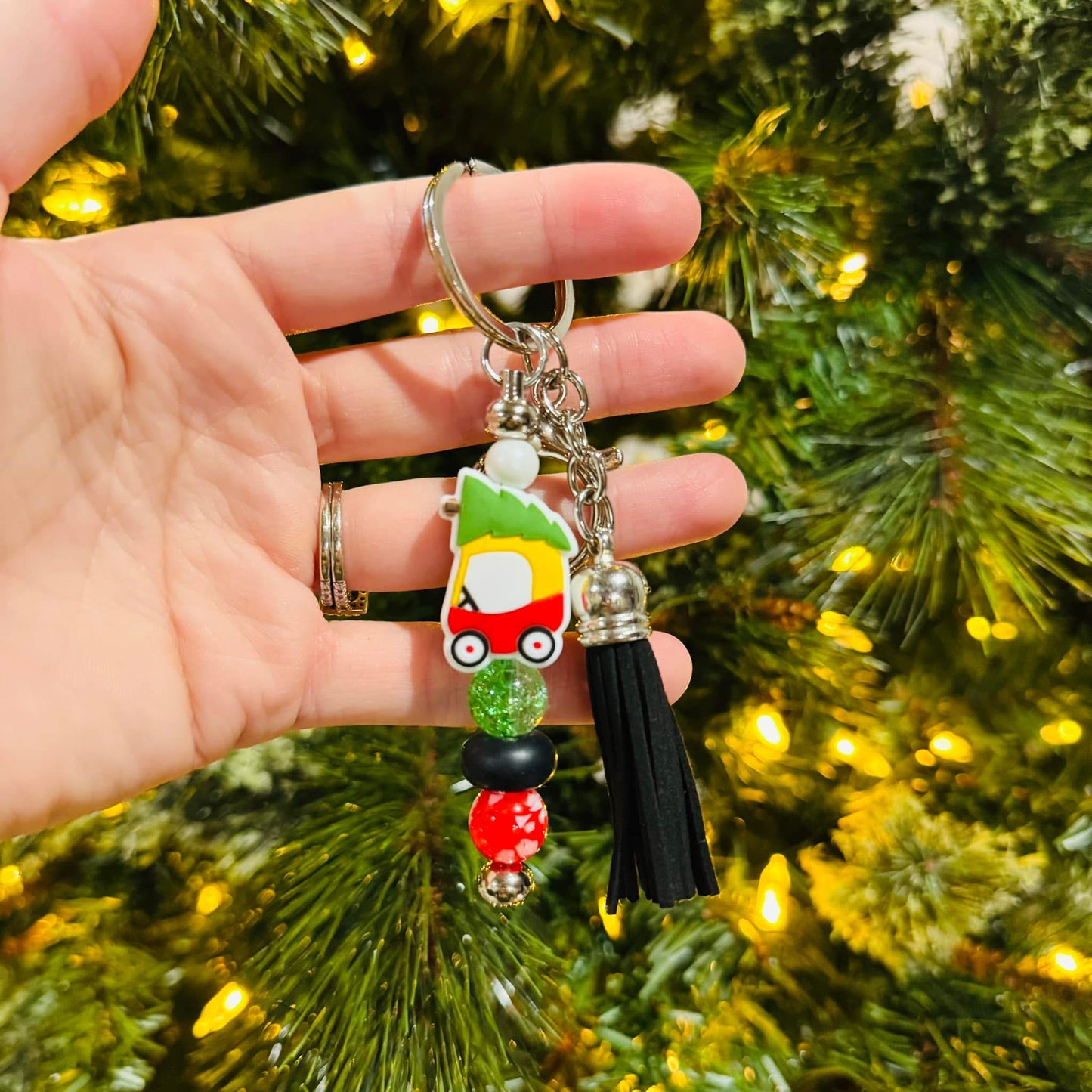 Christmas Car Keychain