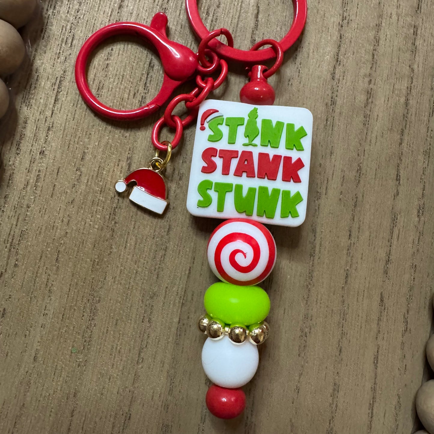 Stink Stank Stunk Beaded Keychain