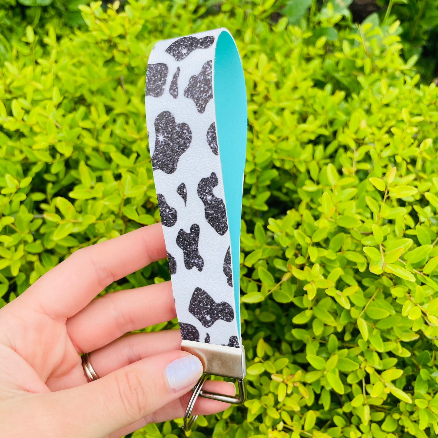 Girly Cow Print - Wristlet