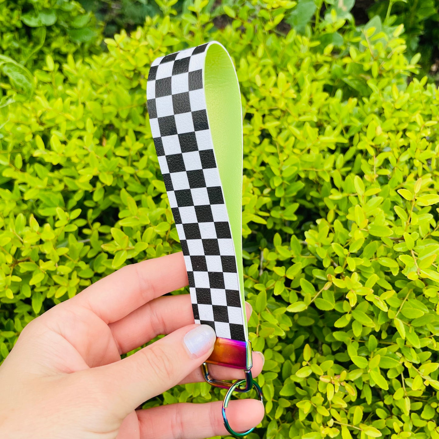 B&W Checkered - Wristlet