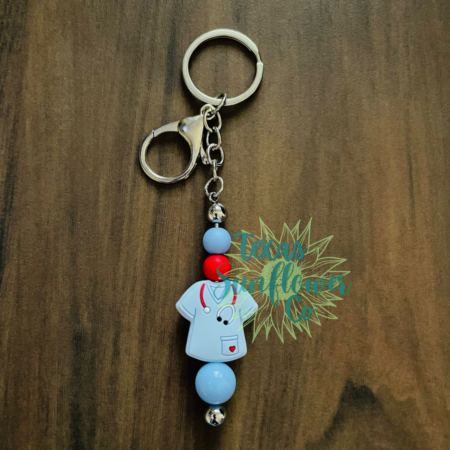 Blue Scrub Top - Keychain