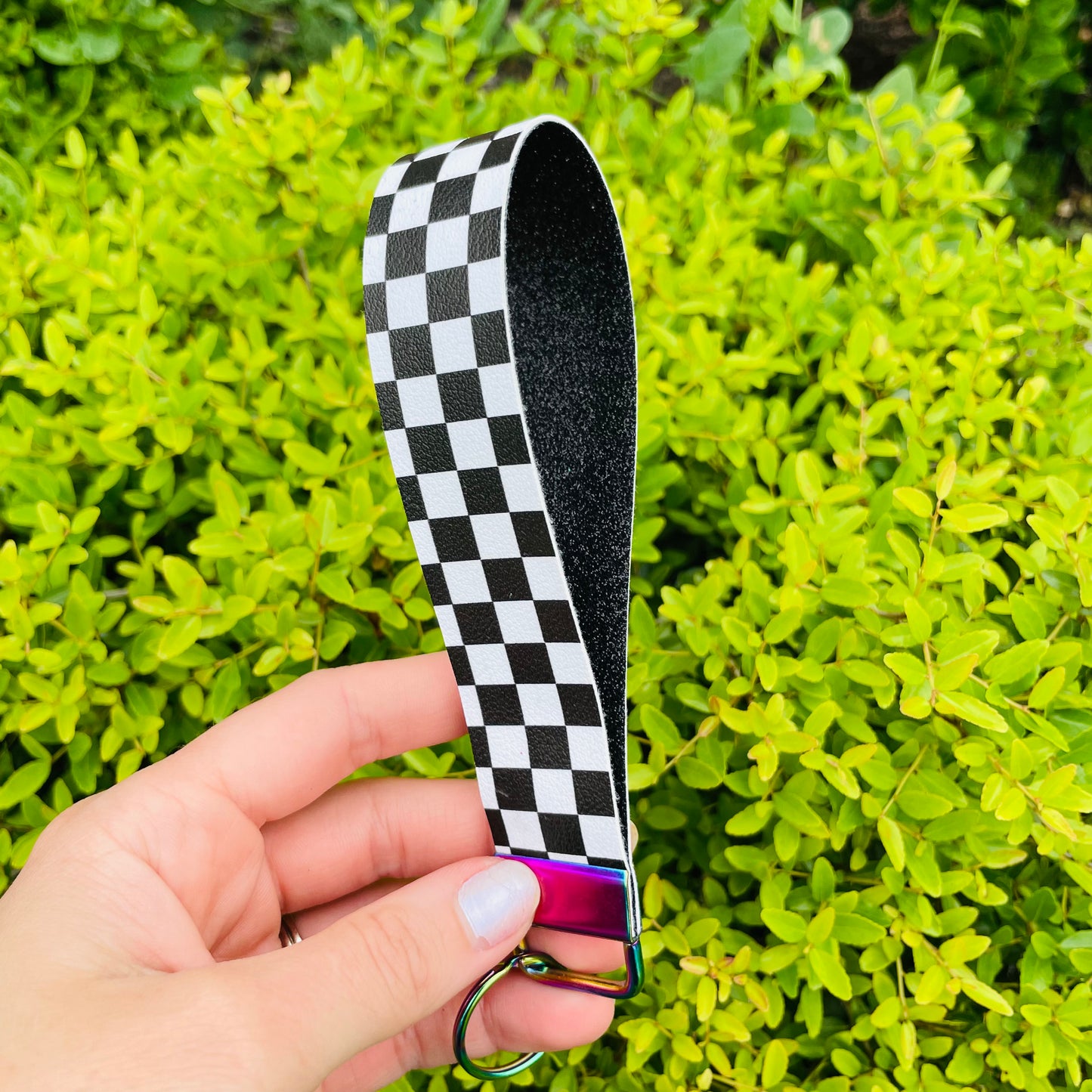 B&W Checkered - Wristlet