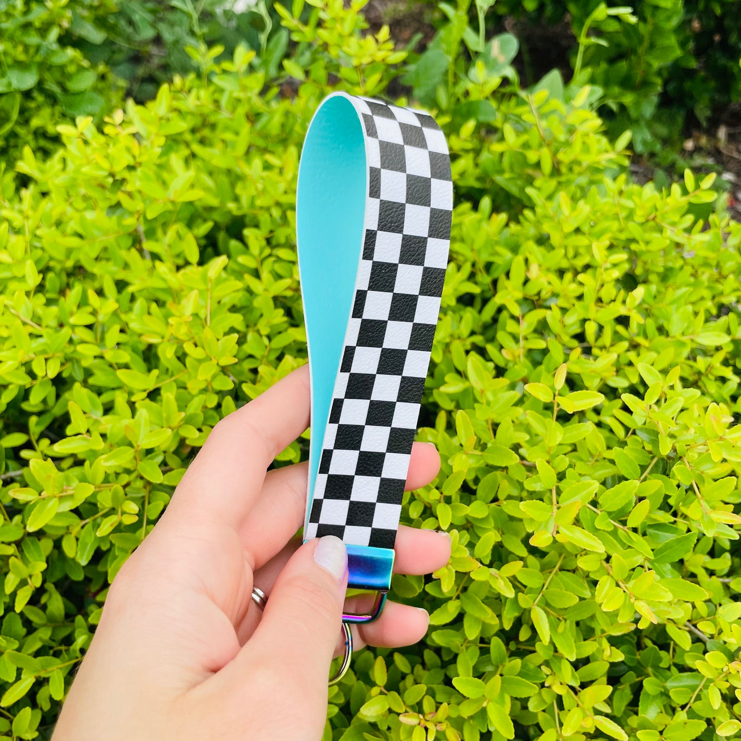 B&W Checkered - Wristlet