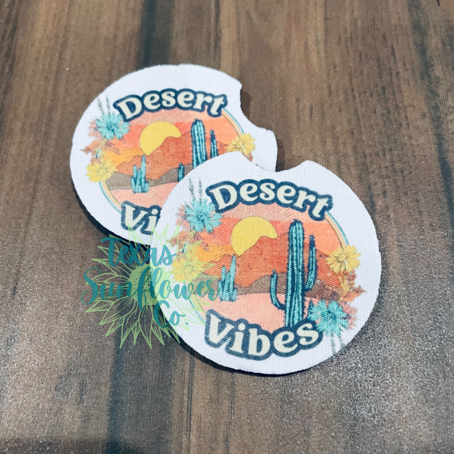 Desert Vibes - Car Coasters