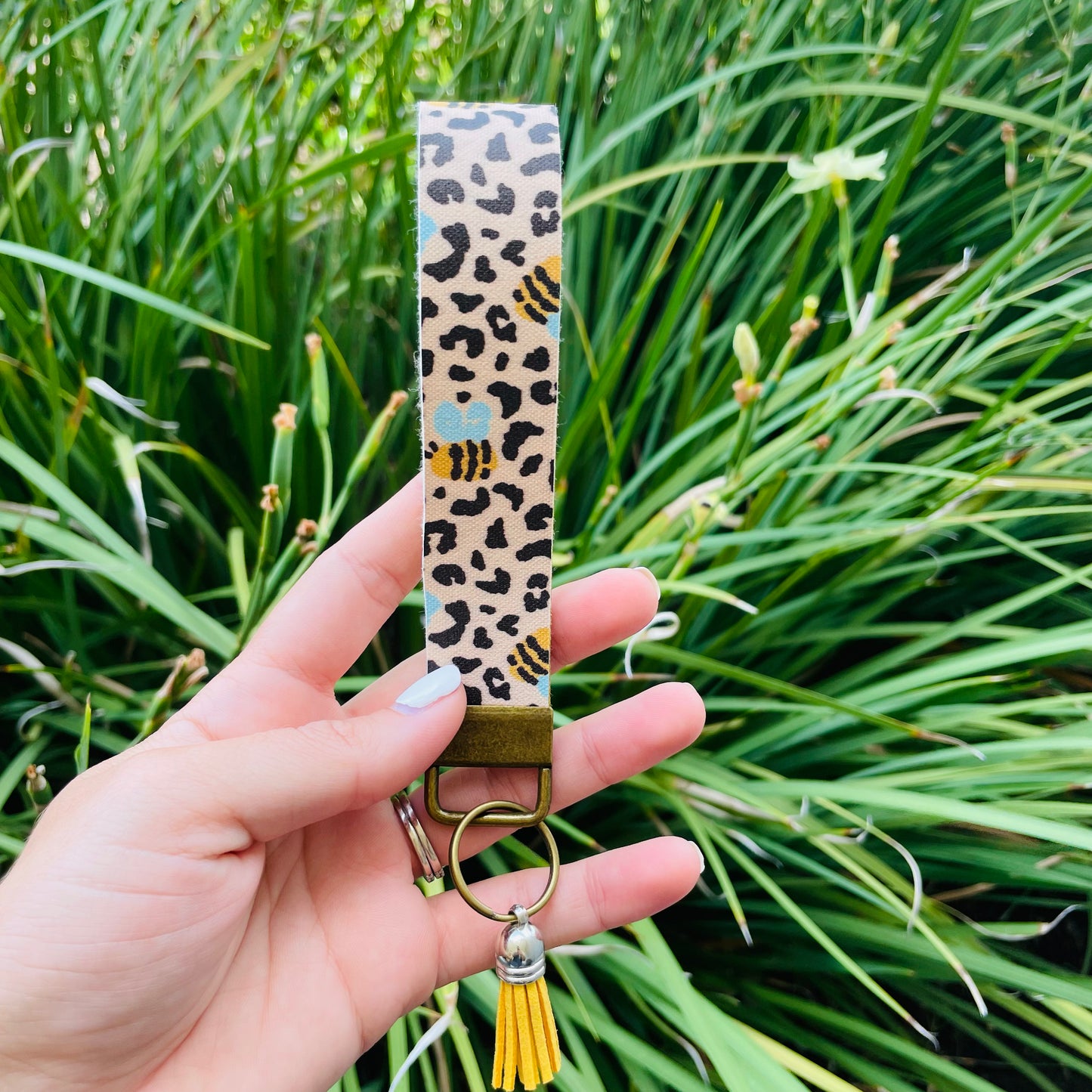 Bee Cheetah Wristlet