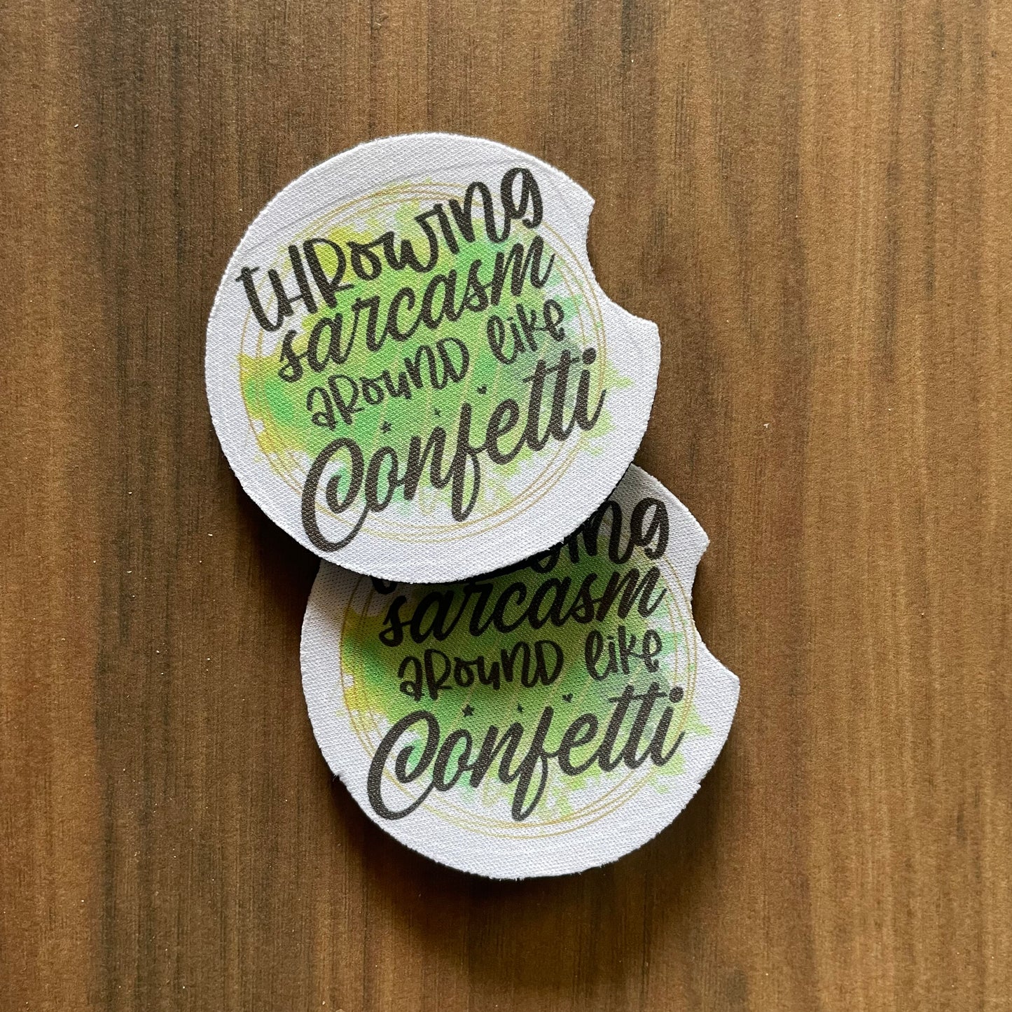 Sarcasm Confetti - Car Coasters
