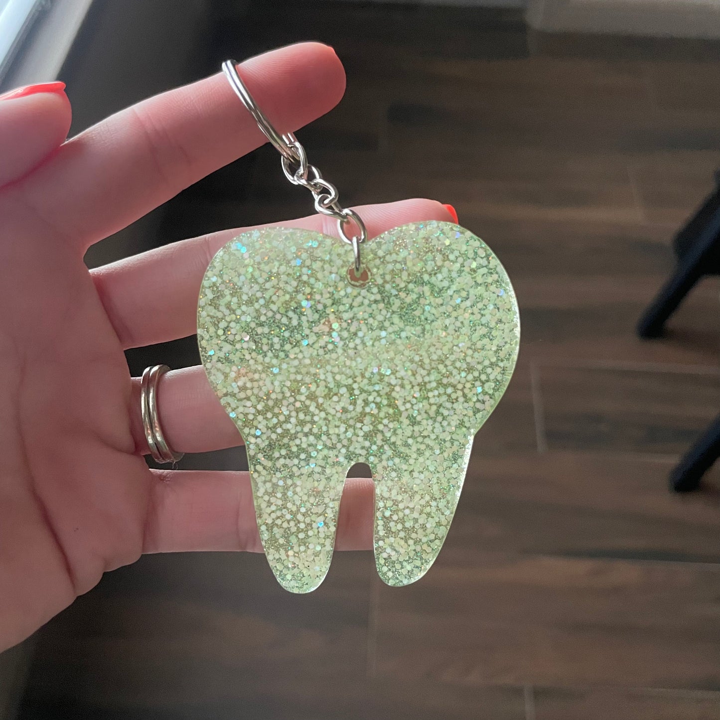 Tooth Keychain - Green