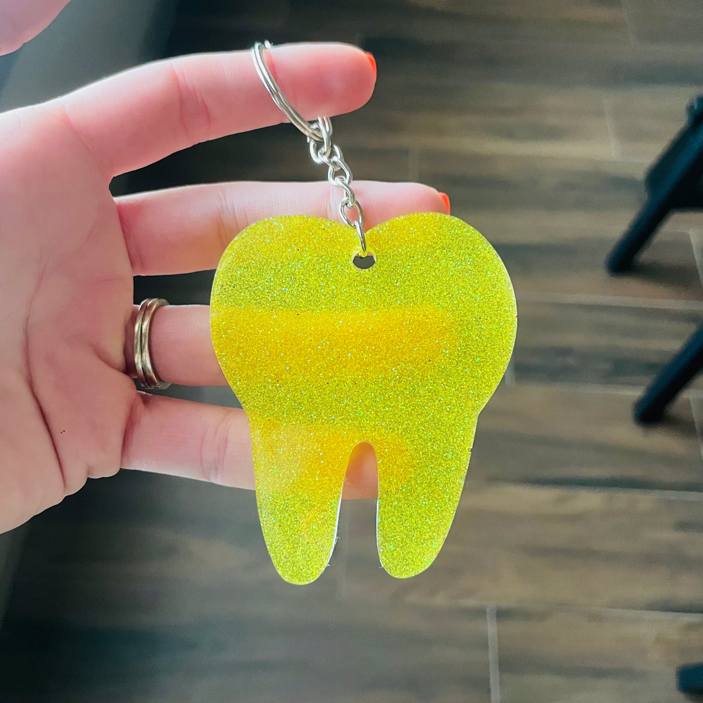 Tooth Keychain - Yellow