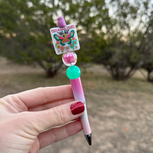 Mama Prays Beaded Pen