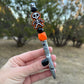 Orange Skeleton Beaded Pen