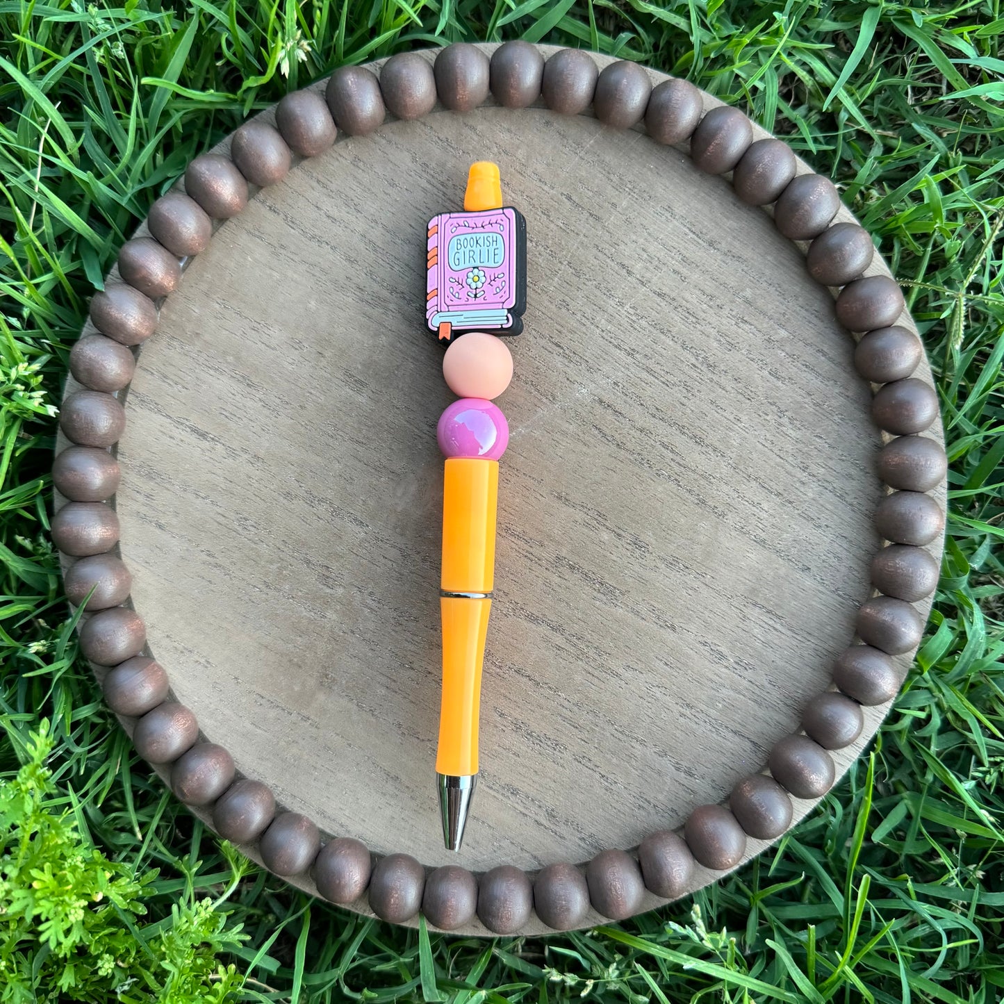 Bookish Girlie Beaded Pen