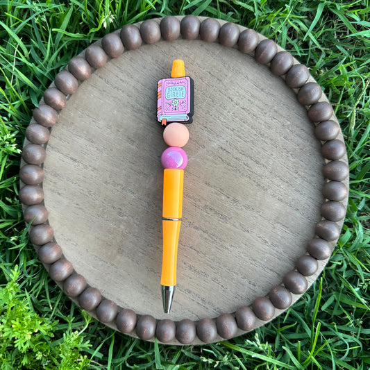 Bookish Girlie Beaded Pen
