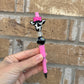 Pink Cow Beaded Pen