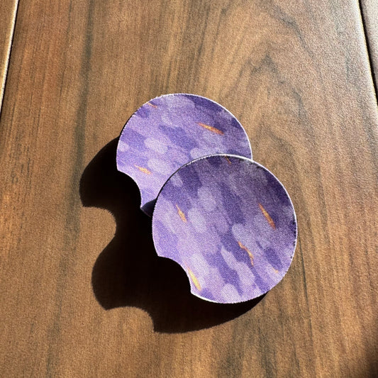 Purple Paint Stroke - Car Coasters
