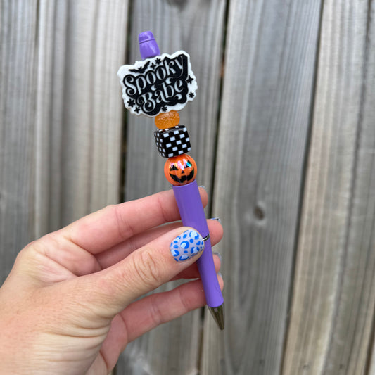 Spooky Babe Beaded Pen
