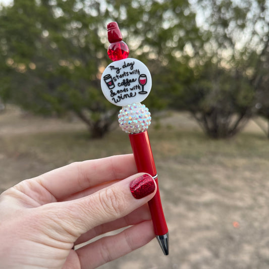 Coffee & Wine Beaded Pen