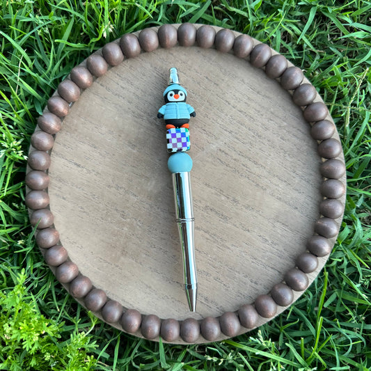 Cozy Penguin Beaded Pen