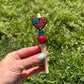 American Flag Heart Beaded Pen