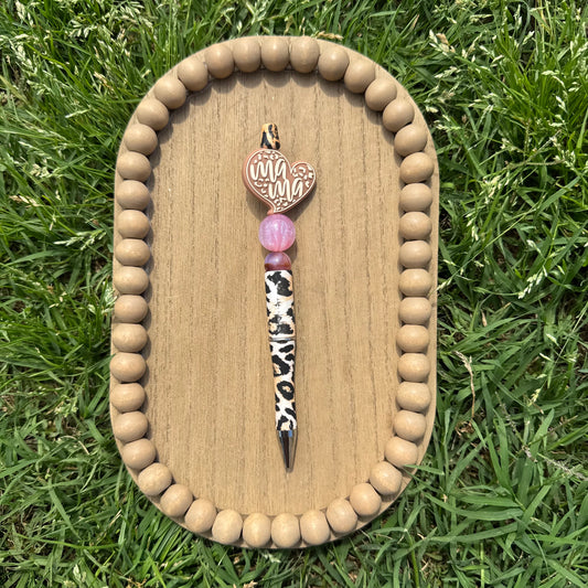 Mama Cheetah Beaded Pen