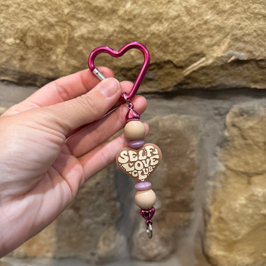Self Love Club Beaded Keychain