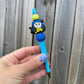 Button Eyes Girl Beaded Pen