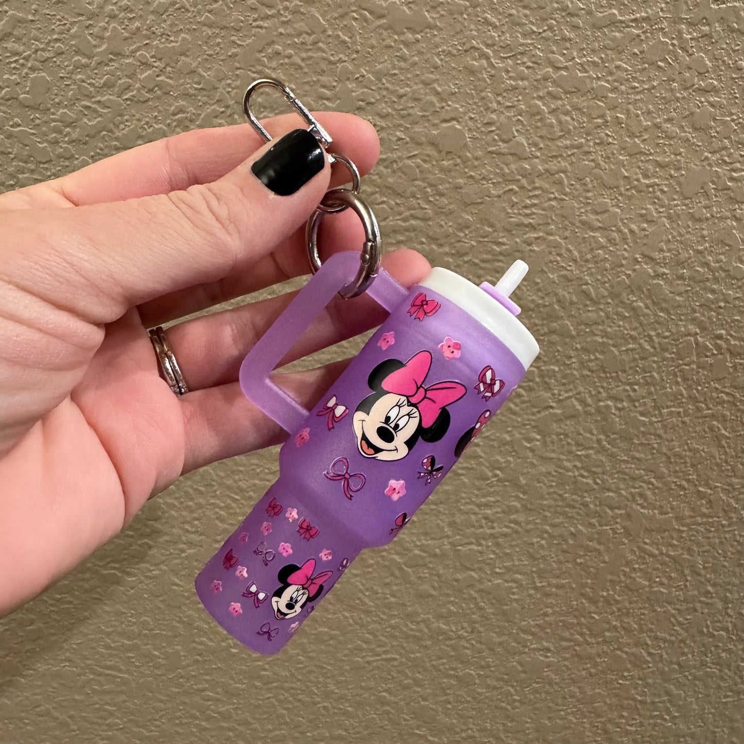 Girl Mouse Mini Cup Keychain