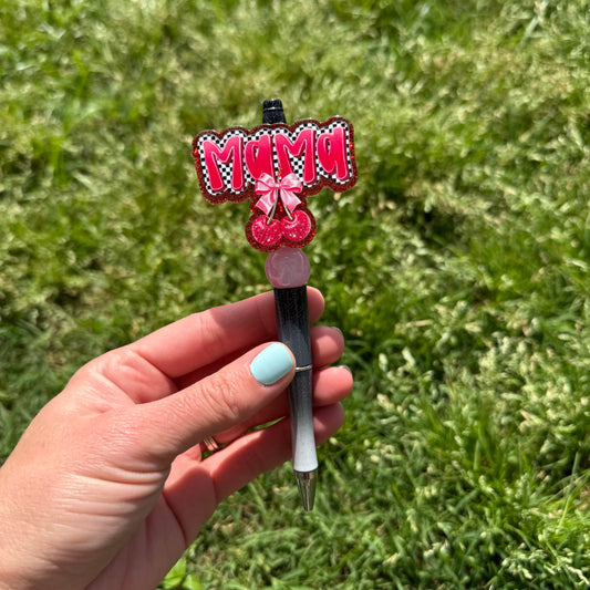 Cherries Mama Beaded Pen