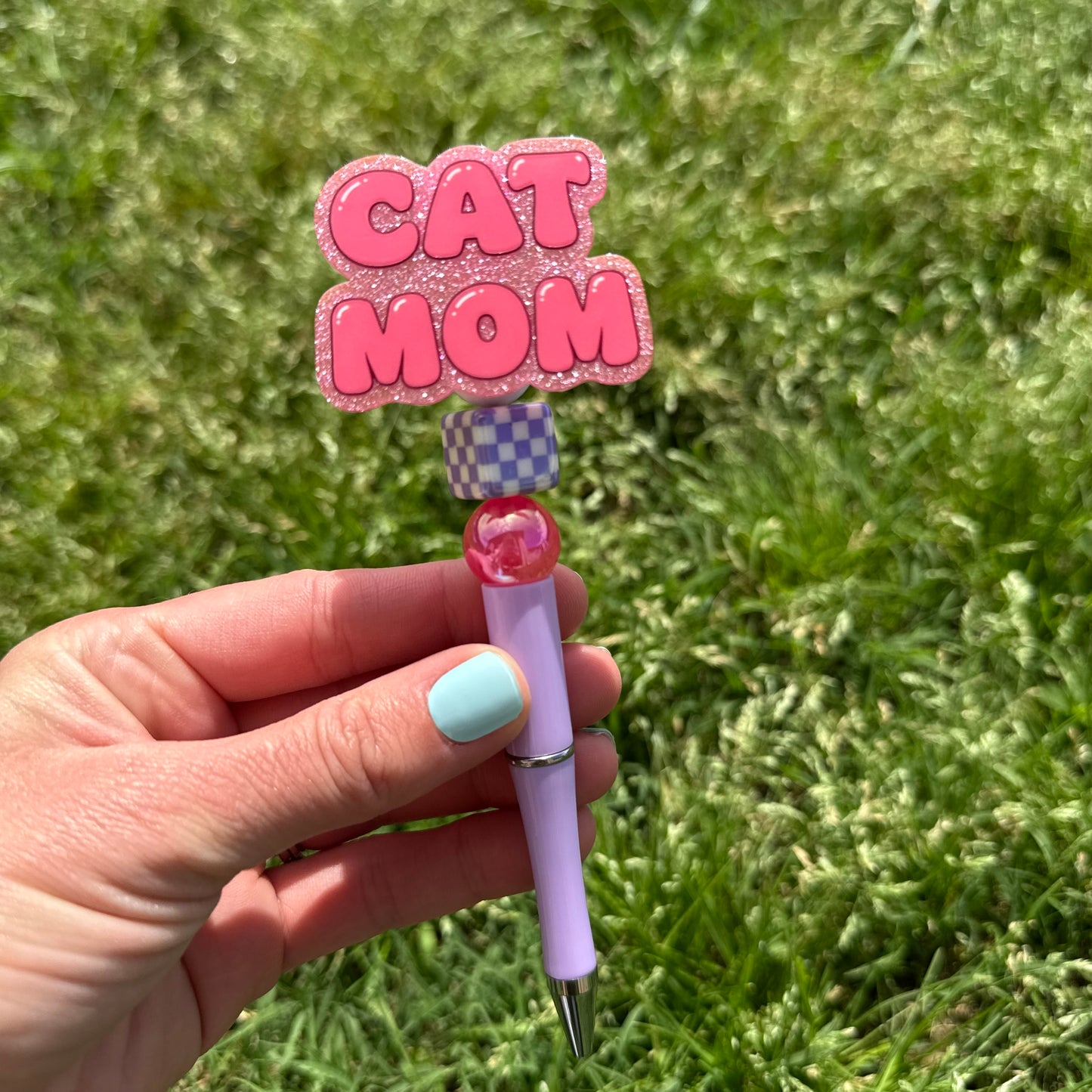 Cat Mom Beaded Pen