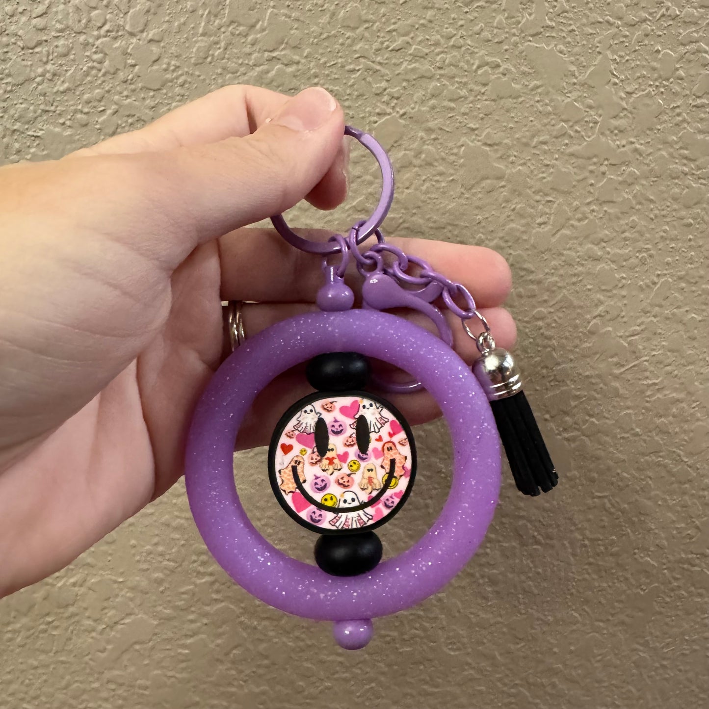 Halloween Smiley Keychain