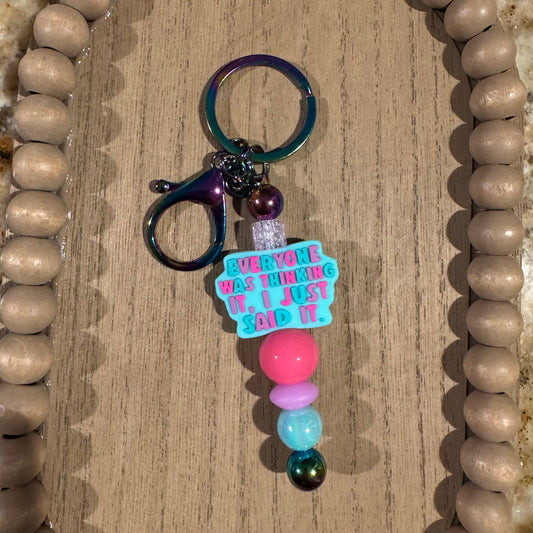I Said It - Beaded Keychain