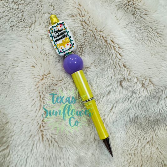 Kindness Like Confetti Beaded Pen