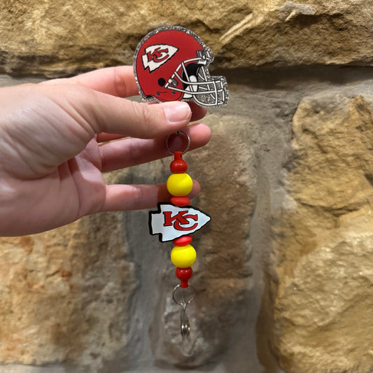 KC Beaded Badge Reel