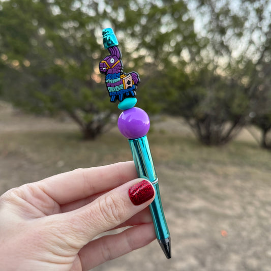 Pinata Llama Beaded Pen