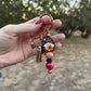 Gingerbread Gnome Beaded Keychain