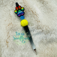 Rainbow Dog Paw Beaded Pen