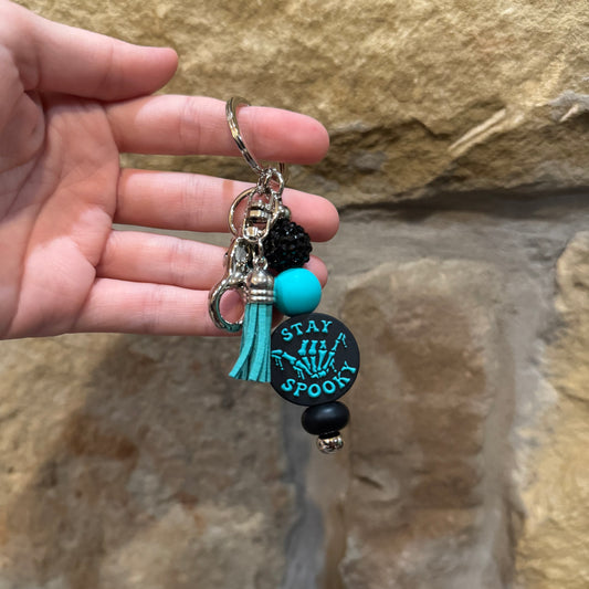 Stay Spooky Beaded Keychain
