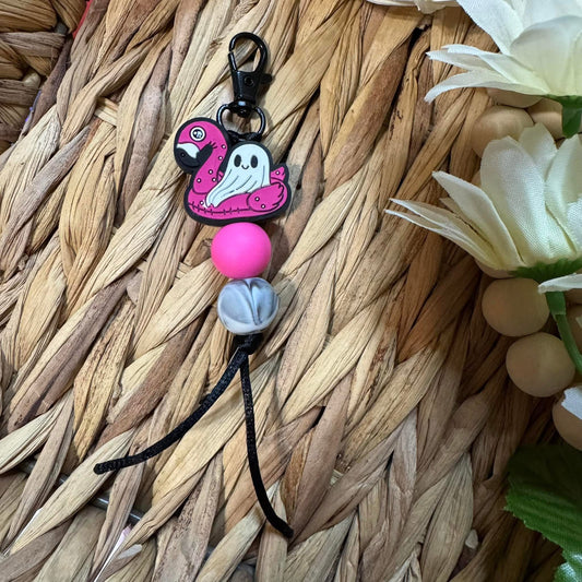 Flamingo Float Ghostie Keychain