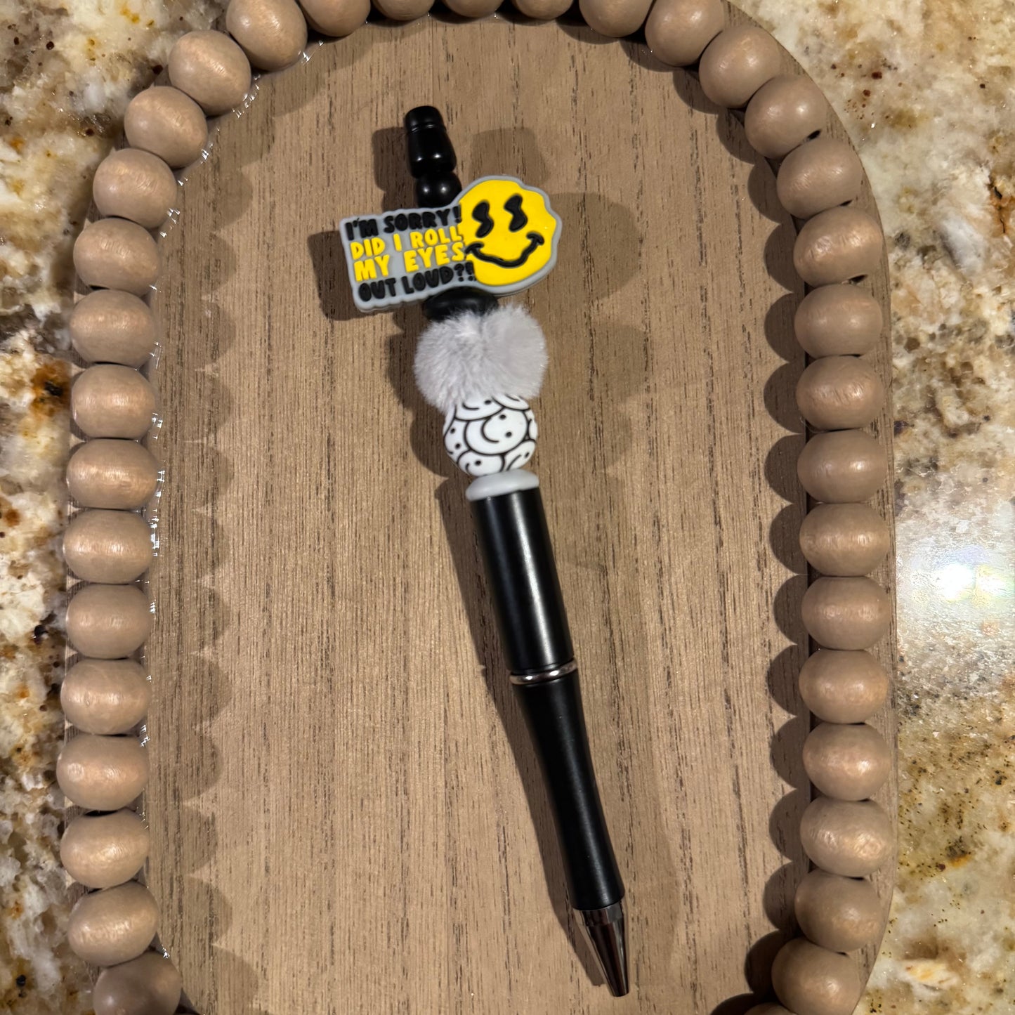 Roll My Eyes - Beaded Pen