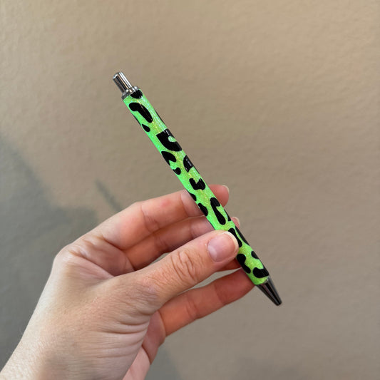 Green Cheetah Pen