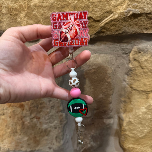 Game Day Beaded Badge Reel