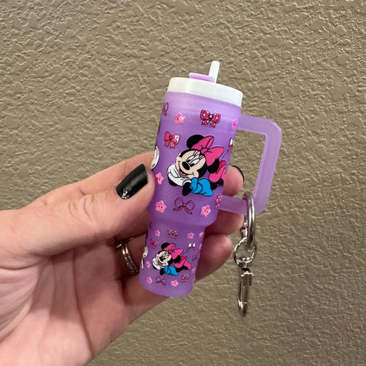 Girl Mouse Mini Cup Keychain