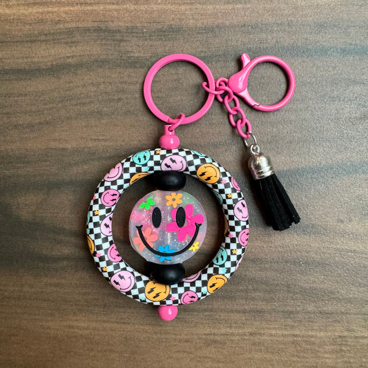 Colorful Smiley Keychain